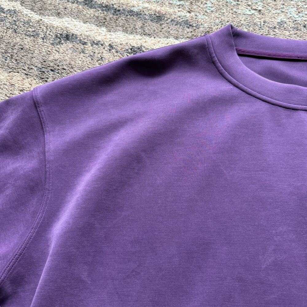 Women's Lululemon Purple Perfectly Oversized Cropped Crewneck Sweatshirt Sz 10 - Picture 8 of 9